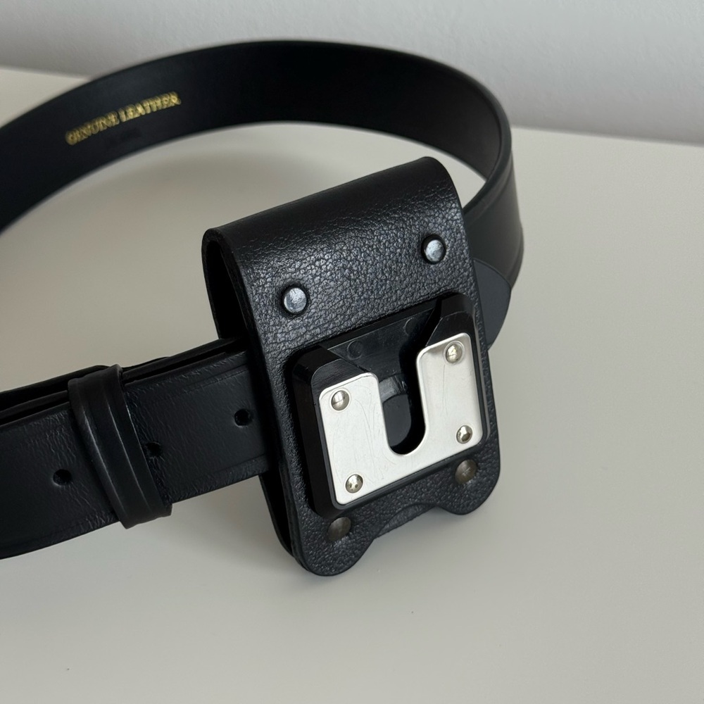Radio Holster Black Leather